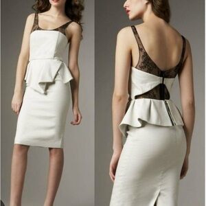 Alice + Olivia White and Black Lace Dress